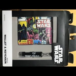 Star Wars wallet and laser pointer